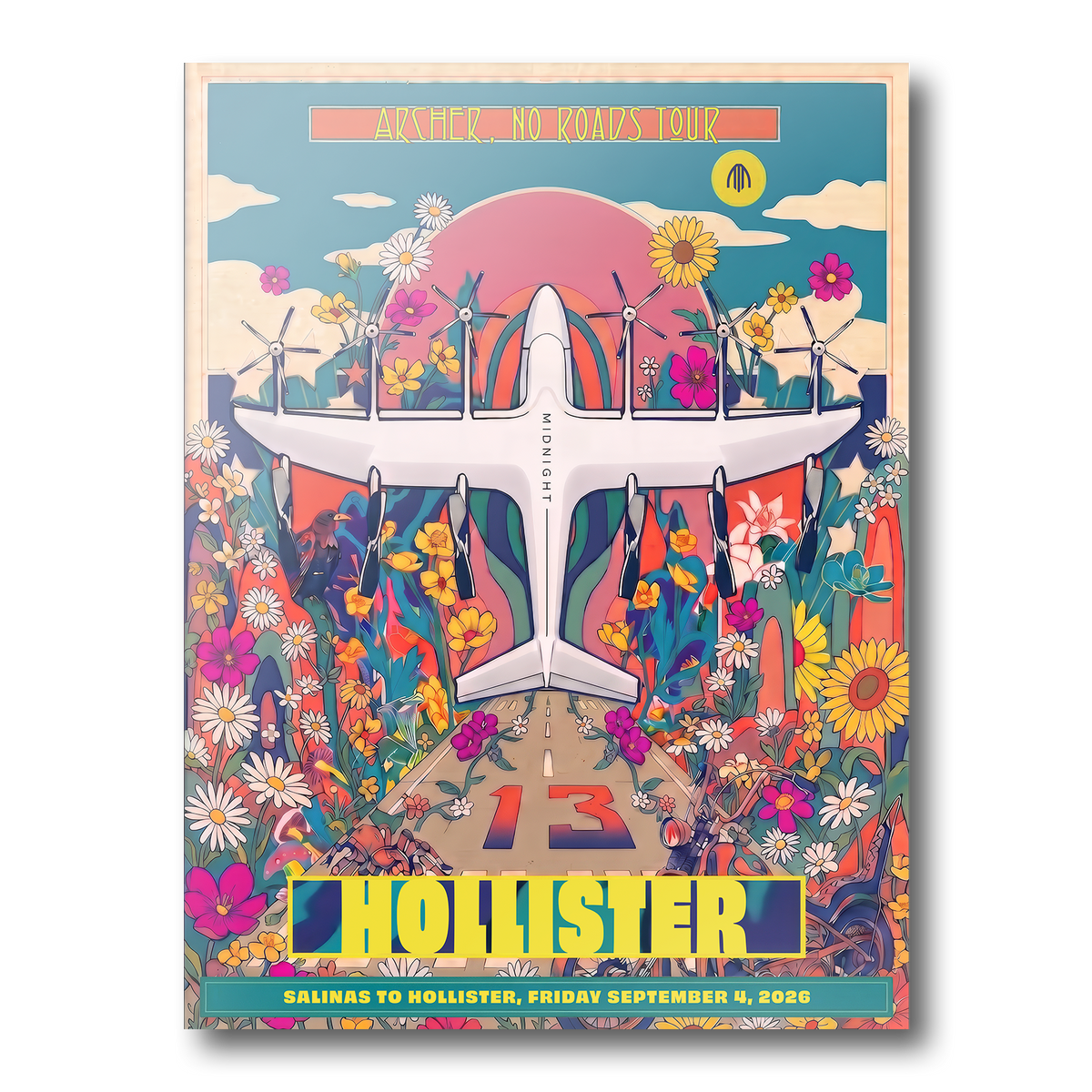 No Roads Tour: Hollister Print