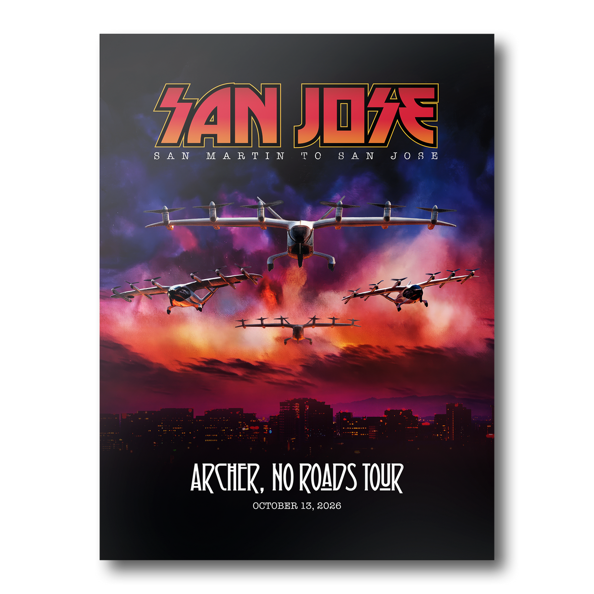 No Roads Tour: San Jose Print